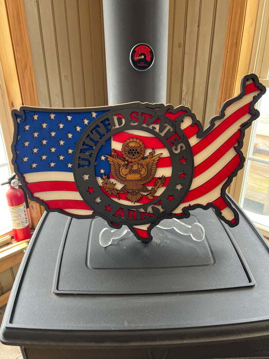 American Flag with Army Seal