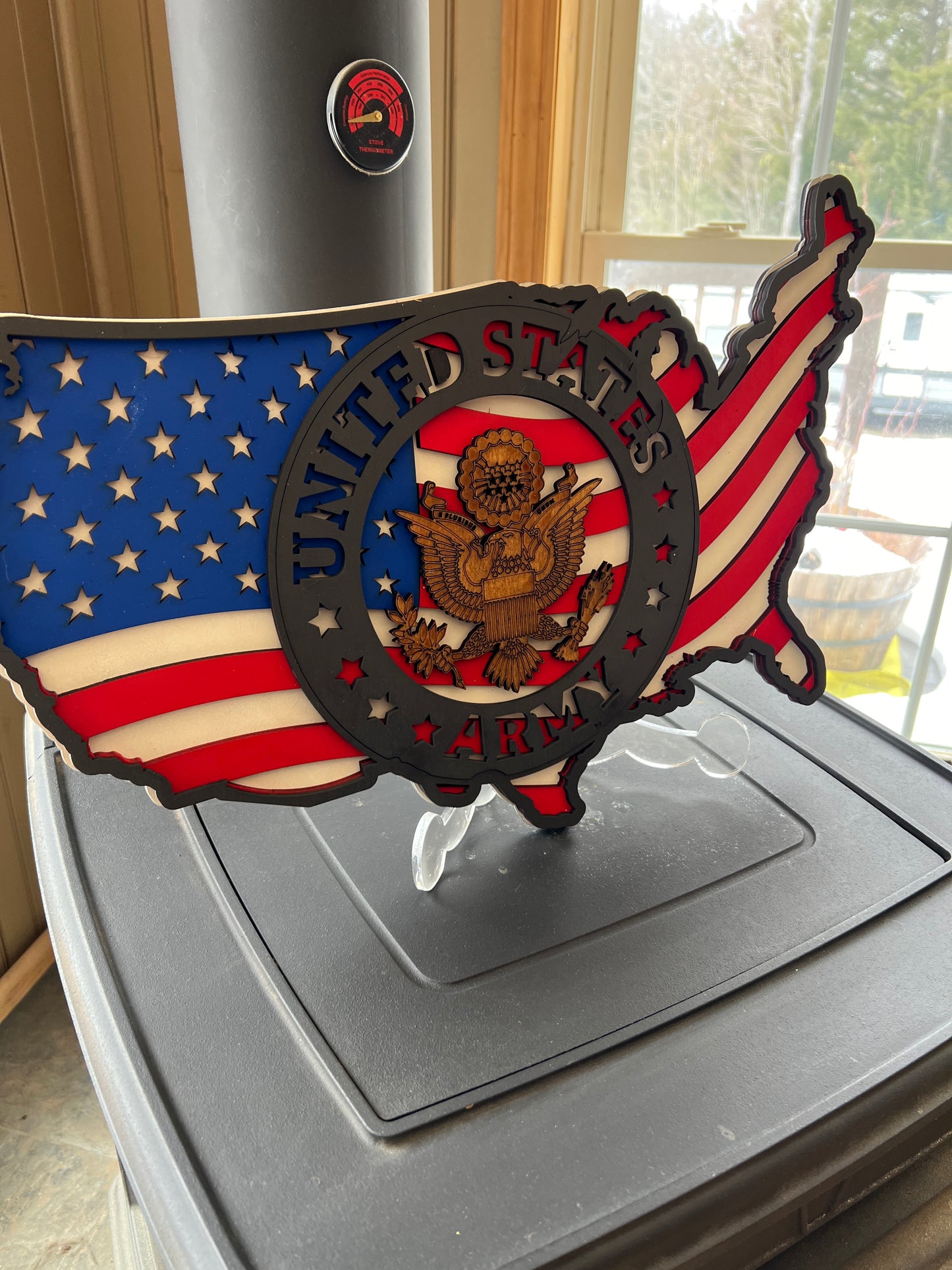 American Flag with Army Seal